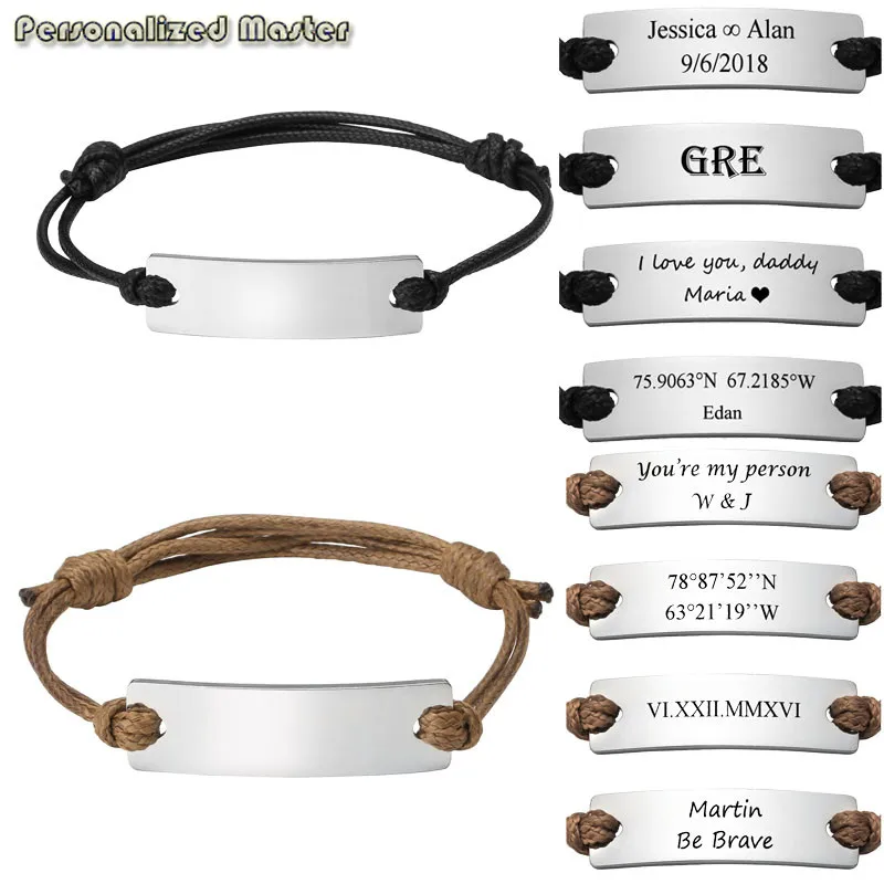 Personalized Master Personalized Men Stainless Steel Tag Leather Adjustable Bracelet Wristband Gift
Personalized Master Personalized Men Stainless Steel Tag Leather Adjustable Bracelet Wristband Gift