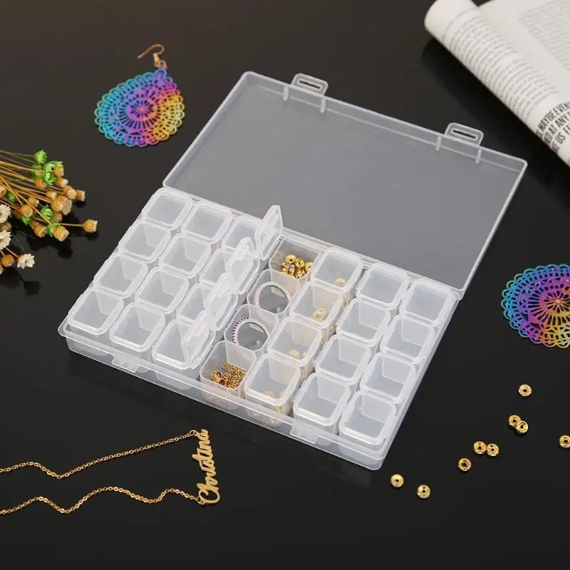 28/56 Grids DIY Diamond Painting Drill Box Jewelry Box Rhinestone Nail Art Tools Crystal Bead Organizer Storage Case Container
28/56 Grids DIY Diamond Painting Drill Box Jewelry Box Rhinestone Nail Art Tools Crystal Bead Organizer Storage Case Container