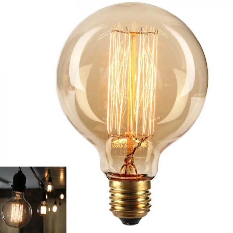 40W E27 Screw Vintage Light Bulb G95 Round Edison Squirrel Cage Filament Lamp Bulb 110V-220V
40W E27 Screw Vintage Light Bulb G95 Round Edison Squirrel Cage Filament Lamp Bulb 110V-220V