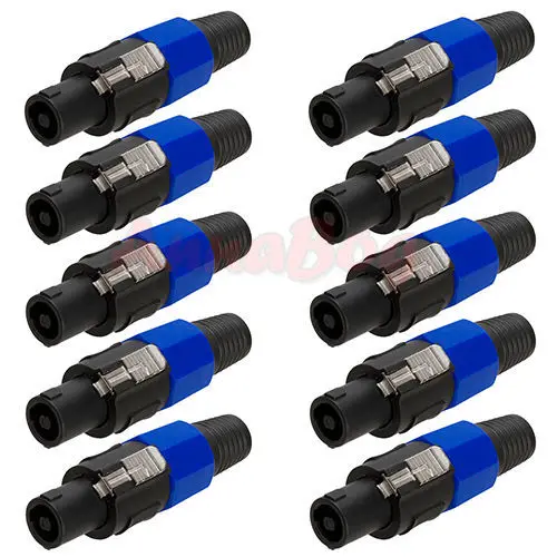 Wholesale 10x 4P Pole Speakon Speaker Connector Male Plug Amplifier Cord 4P Blue Ring Lot
Wholesale 10x 4P Pole Speakon Speaker Connector Male Plug Amplifier Cord 4P Blue Ring Lot