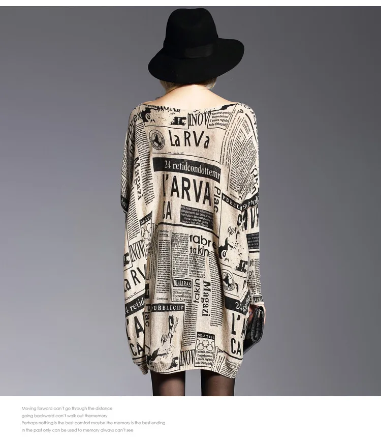 HCYO New Computer Knitted Spring Sweater Women Oversized Loose Sweater Woman Fashion Print Women Sweaters Slash Neck Pullovers (14)