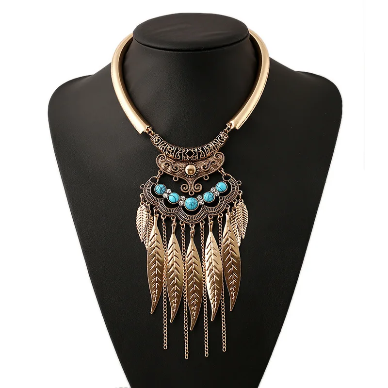 2019 Ms. Bohemia Fashion Personality Vintage Leaves Tassel Exaggerated Collar Necklace
2019 Ms. Bohemia Fashion Personality Vintage Leaves Tassel Exaggerated Collar Necklace