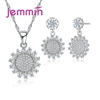 Jewelry Set 925 Sterling Silver Bijoux Cute Crystal Wedding Accessories Party Stud Earrings Necklace For Women Female
Jewelry Set 925 Sterling Silver Bijoux Cute Crystal Wedding Accessories Party Stud Earrings Necklace For Women Female
