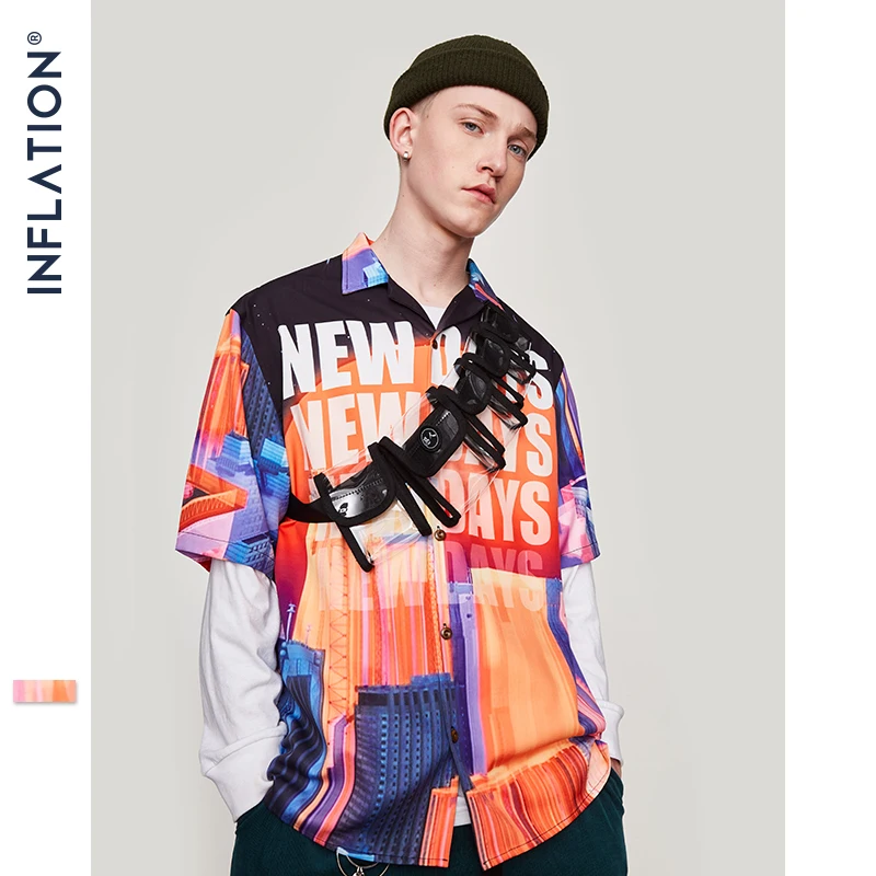 INFLATION Fashion Mens Hawaiian Shirt Short Sleeve Casual Shirts Dress Streetwear Male Clothing Beach Camisa Masculina 9250S
INFLATION Fashion Mens Hawaiian Shirt Short Sleeve Casual Shirts Dress Streetwear Male Clothing Beach Camisa Masculina 9250S