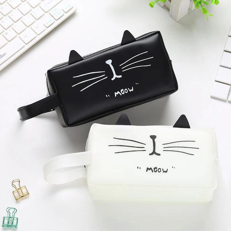 Simple Cartoon Cat Moustache Pencil Bags For Girl Kawaii School Student Stationary Pencil Case Pouch Makeup Bag Organizer
Simple Cartoon Cat Moustache Pencil Bags For Girl Kawaii School Student Stationary Pencil Case Pouch Makeup Bag Organizer