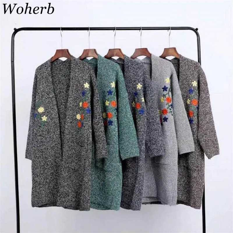 Woherb Thick Long Cardigan Women Vintage Flower Embroidery Jumper 2020 Winter Sweater Coat Casual Knit Top Pull Femme 20272
Woherb Thick Long Cardigan Women Vintage Flower Embroidery Jumper 2020 Winter Sweater Coat Casual Knit Top Pull Femme 20272