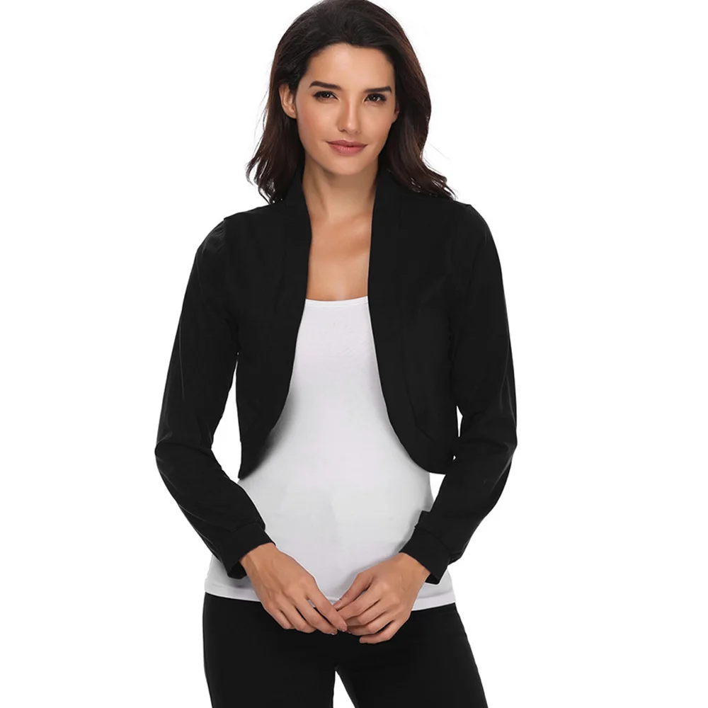 Spring Autumn Womens Tops Jacket Long Sleeve Cotton Open Stitch Vintage Female Slim Outerwear Coats Women Black Shrug Bolero
Spring Autumn Womens Tops Jacket Long Sleeve Cotton Open Stitch Vintage Female Slim Outerwear Coats Women Black Shrug Bolero