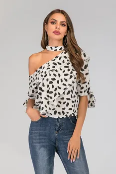 One Shoulder Top Tops Women 2020 Summer Ruffle Choker Top Femme Feminino Casual Sexy Ladies Tops Leopard Shirt Tshirt Croptop
One Shoulder Top Tops Women 2020 Summer Ruffle Choker Top Femme Feminino Casual Sexy Ladies Tops Leopard Shirt Tshirt Croptop