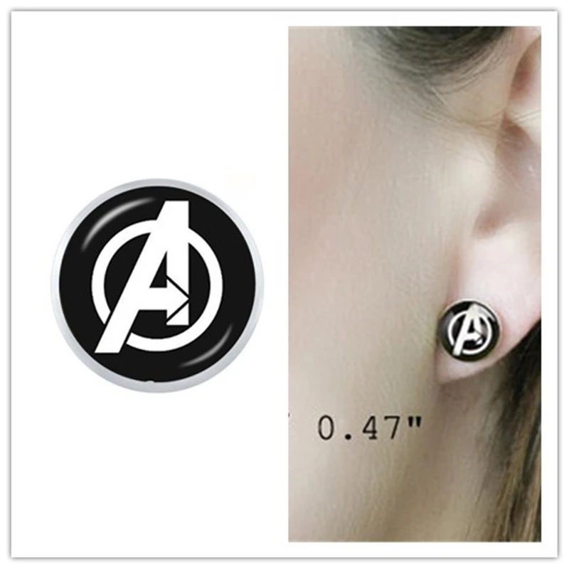 Metal Marvel Avengers Captain America Shield Earring Jewelry Iron Man Glass Stud Earrings Gift
Metal Marvel Avengers Captain America Shield Earring Jewelry Iron Man Glass Stud Earrings Gift