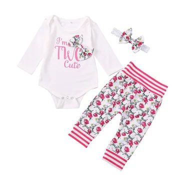 3PCS Letter Baby Jumpsuits Print Girl Rompers Autumn Long Sleeve Tops + Bow Hair Band + Print Pants Baby Girl Clothes Set
3PCS Letter Baby Jumpsuits Print Girl Rompers Autumn Long Sleeve Tops + Bow Hair Band + Print Pants Baby Girl Clothes Set