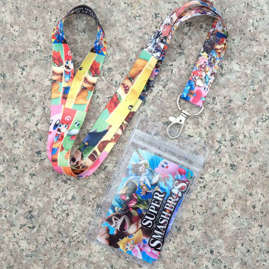 Super Smash Bros Keychain lanyard super mario neck strap ID Badge Protector Case Pass Gym Mobile USB Holder Hang Rope
Super Smash Bros Keychain lanyard super mario neck strap ID Badge Protector Case Pass Gym Mobile USB Holder Hang Rope