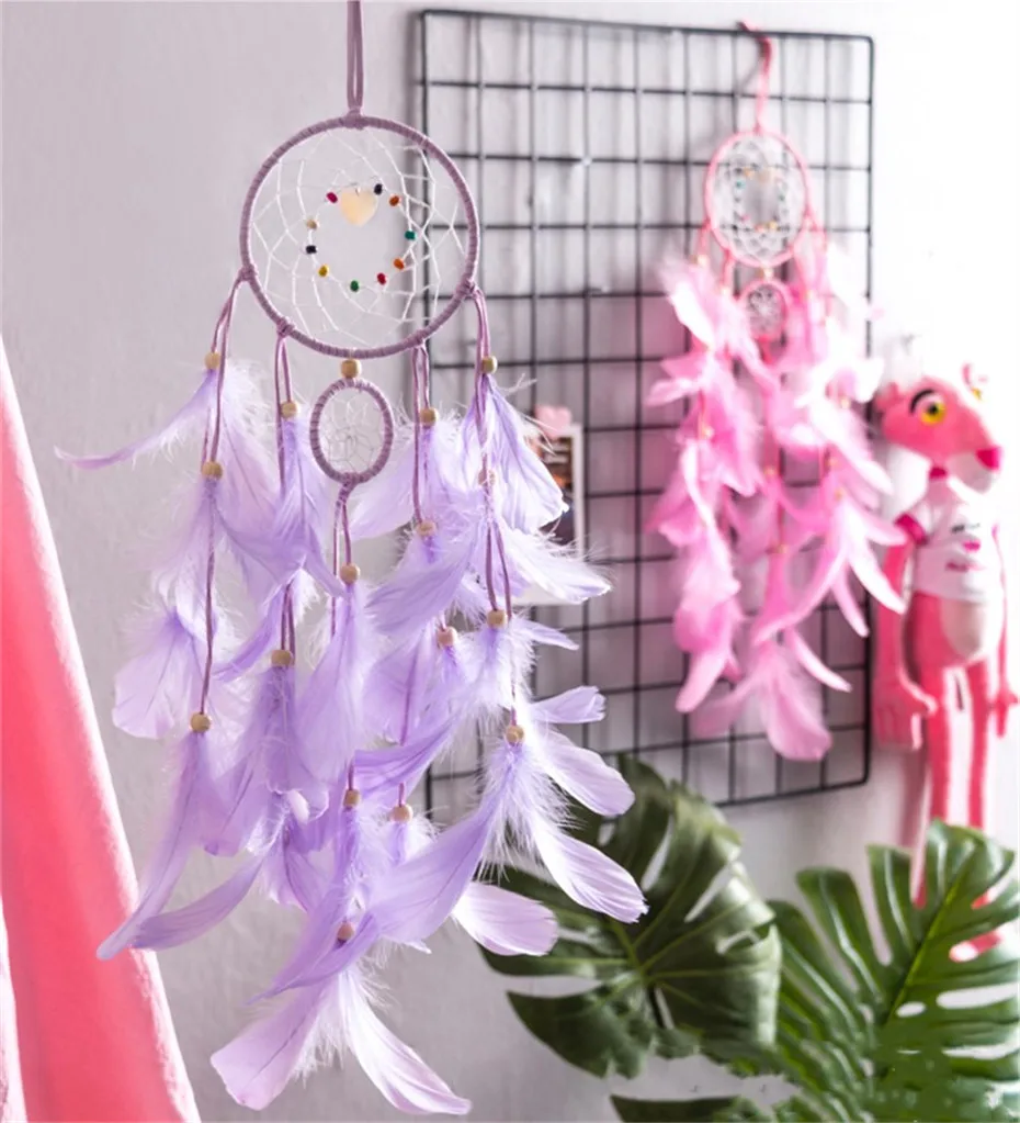 Caught Dreams Dream Catcher Handmade Traditional Indian wall art Diameter & Long Wall hanging home decors