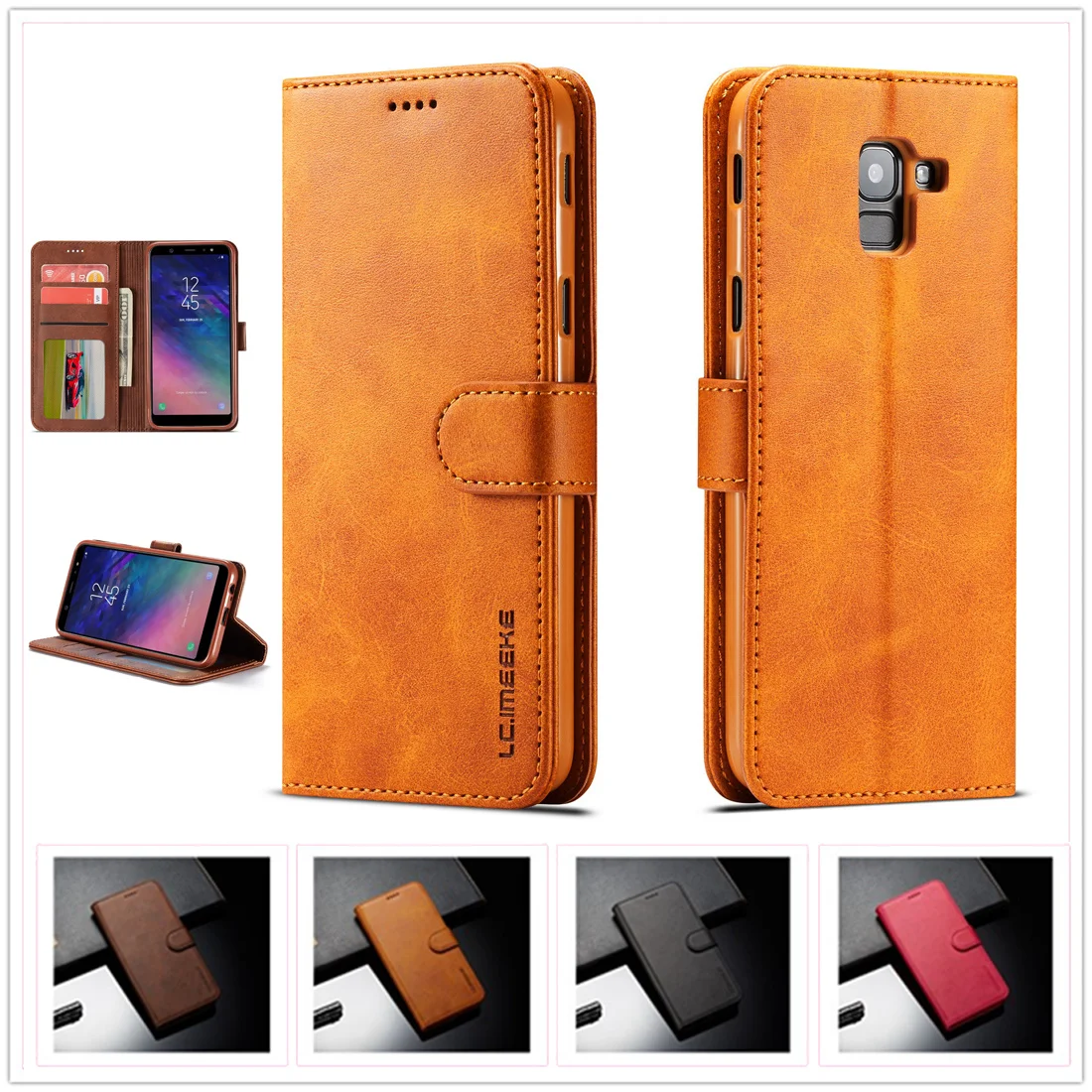 Logo Brand Case for Samsung Galaxy J4 J6 Plus 2018 Flip Leather Protection Cover PU Wallet SM J610 J600 J415 J400 Samsun Sansung
Logo Brand Case for Samsung Galaxy J4 J6 Plus 2018 Flip Leather Protection Cover PU Wallet SM J610 J600 J415 J400 Samsun Sansung