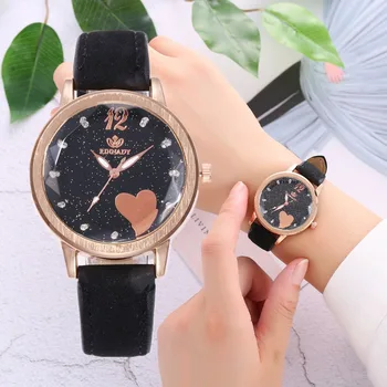 Heart Watches Women Brand Fashion Starry Ladies Watches Leather Women Analog Quartz Wrist Watch Fashion Clock Relogio Feminino
Heart Watches Women Brand Fashion Starry Ladies Watches Leather Women Analog Quartz Wrist Watch Fashion Clock Relogio Feminino