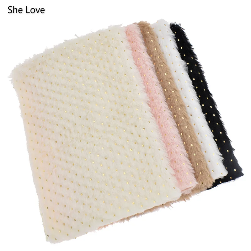 She Love A4 Fur Glitter Gold Dots Fabric DIY Material For Garments Craft Making Accessories
She Love A4 Fur Glitter Gold Dots Fabric DIY Material For Garments Craft Making Accessories