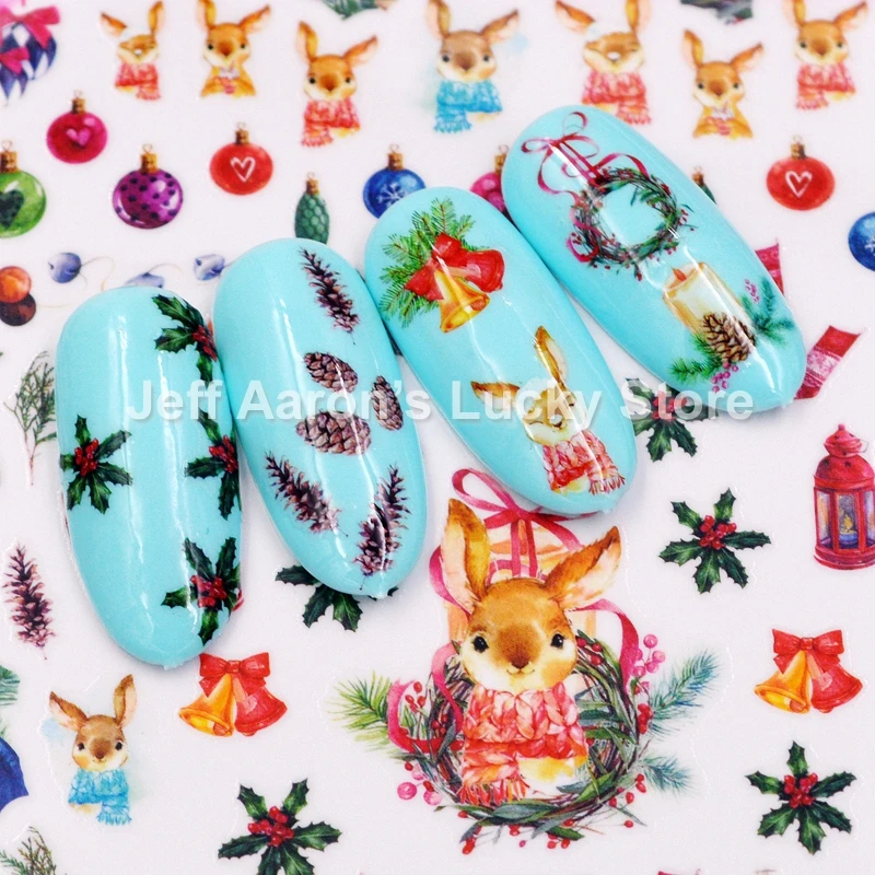 5 sheets lot self-adhesive Christmas nail sticker decals for nail art tips decorations manicure fake nails accessoires tool HOT
5 sheets lot self-adhesive Christmas nail sticker decals for nail art tips decorations manicure fake nails accessoires tool HOT