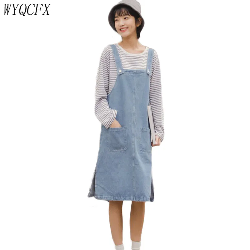 Spring Summer Women's Korean Sleeveless Strap Denim Dress Female Small Fresh Blue Casual 2019 New Pockets Jean Dress Women W092
Spring Summer Women's Korean Sleeveless Strap Denim Dress Female Small Fresh Blue Casual 2019 New Pockets Jean Dress Women W092