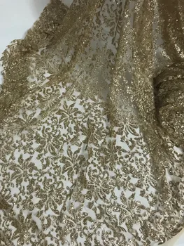 hot sale gold flower african Tulle lace fabric CiCi-91609 African net lace with glued glitter 
hot sale gold flower african Tulle lace fabric CiCi-91609 African net lace with glued glitter