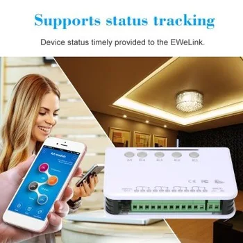 4CH Smart Remote Control Wireless Switch Universal Module DC 5V Wifi Switch Timer Phone APP Remote Control Garage Door Switch
4CH Smart Remote Control Wireless Switch Universal Module DC 5V Wifi Switch Timer Phone APP Remote Control Garage Door Switch