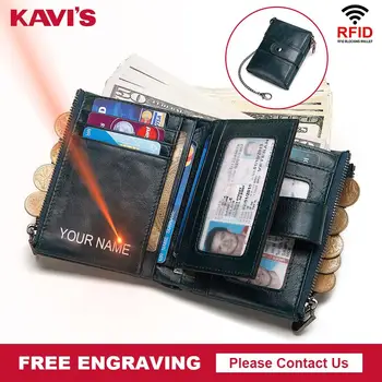 KAVIS Rfid Genuine Leather Wallet Men Crazy Horse Wallets Coin Purse Short Male Money Bag Walet Free Engraving Name for Gift
KAVIS Rfid Genuine Leather Wallet Men Crazy Horse Wallets Coin Purse Short Male Money Bag Walet Free Engraving Name for Gift