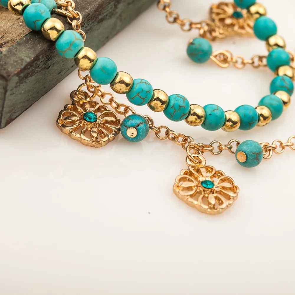Full Blue Stone Golden Double Chains Hollow Shiny Charms Vintage Boho Ethinic Style Bracelets For Women
Full Blue Stone Golden Double Chains Hollow Shiny Charms Vintage Boho Ethinic Style Bracelets For Women