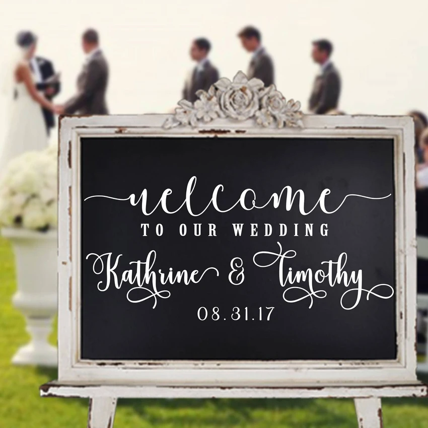 Wedding Wall Stickers Mural Personalized Name Date Decals Welcome Sign Room Decor Waterproof Baptism Party Art Poster N098
Wedding Wall Stickers Mural Personalized Name Date Decals Welcome Sign Room Decor Waterproof Baptism Party Art Poster N098