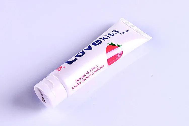 Love Kiss strawberry cream anal sex lubricant 100ml oral lube vaginal lubrication silk touch massage oil sex products 6