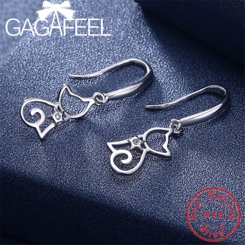 GAGAFEEL 925 Sterling Silver Cute Cat Earrings Korean Style Drop Earrings 100% Sterling Silver Jewelry Gift
GAGAFEEL 925 Sterling Silver Cute Cat Earrings Korean Style Drop Earrings 100% Sterling Silver Jewelry Gift