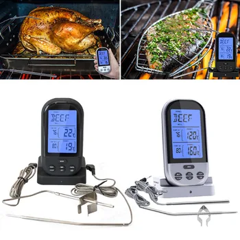 Digital Meat Thermometer Wireless Remote Digital Food Meat Thermometer for Oven Kitchen BBQ Grill Thermometer with Timer Alert
Digital Meat Thermometer Wireless Remote Digital Food Meat Thermometer for Oven Kitchen BBQ Grill Thermometer with Timer Alert