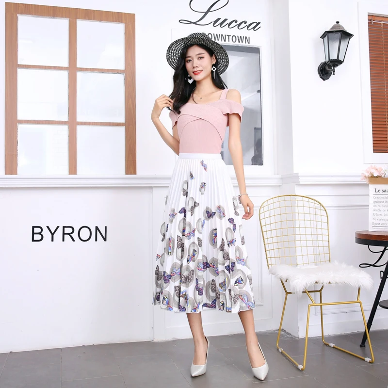 Summer Skirts Womens 2019 New Butterfly Cartoon Print Empire High Waist Elastci Pleated Midi Skirt European High Street Style
Summer Skirts Womens 2019 New Butterfly Cartoon Print Empire High Waist Elastci Pleated Midi Skirt European High Street Style