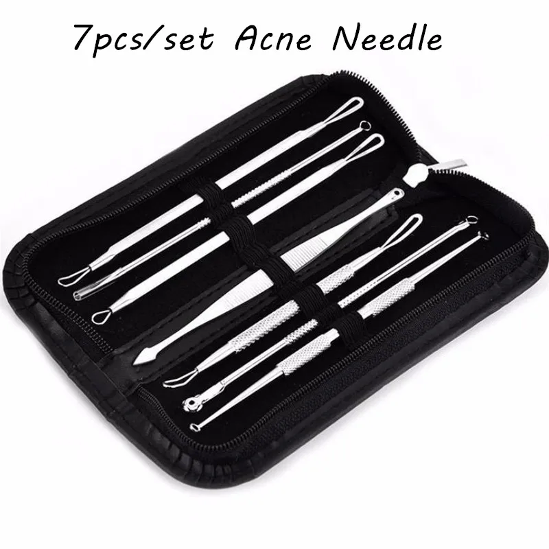 7Pcs Stainless Steel Blackhead Remover Tool Kit Comedone Acne Needle Clip Pimple Tweezer Blemish Face Skin Care Tool 40#713
7Pcs Stainless Steel Blackhead Remover Tool Kit Comedone Acne Needle Clip Pimple Tweezer Blemish Face Skin Care Tool 40#713
