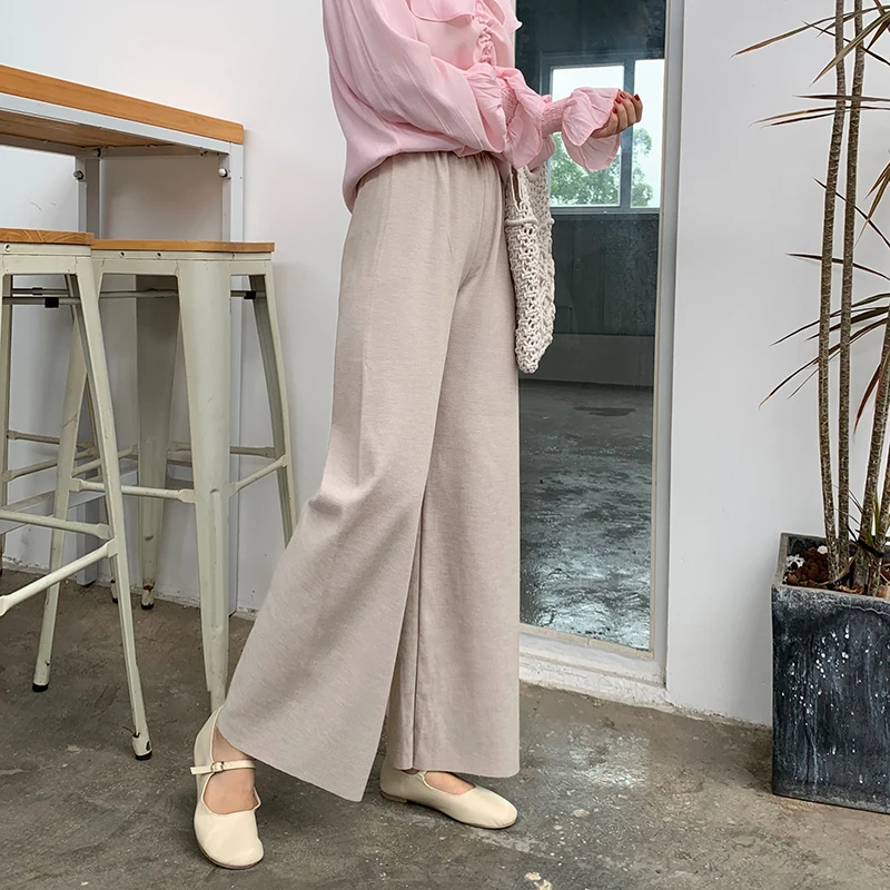 2019 Casual Loose Pants Women Elastic High Waist Wide Leg Pants korean streetwear Spring Summer trousers women pantalon femme
2019 Casual Loose Pants Women Elastic High Waist Wide Leg Pants korean streetwear Spring Summer trousers women pantalon femme