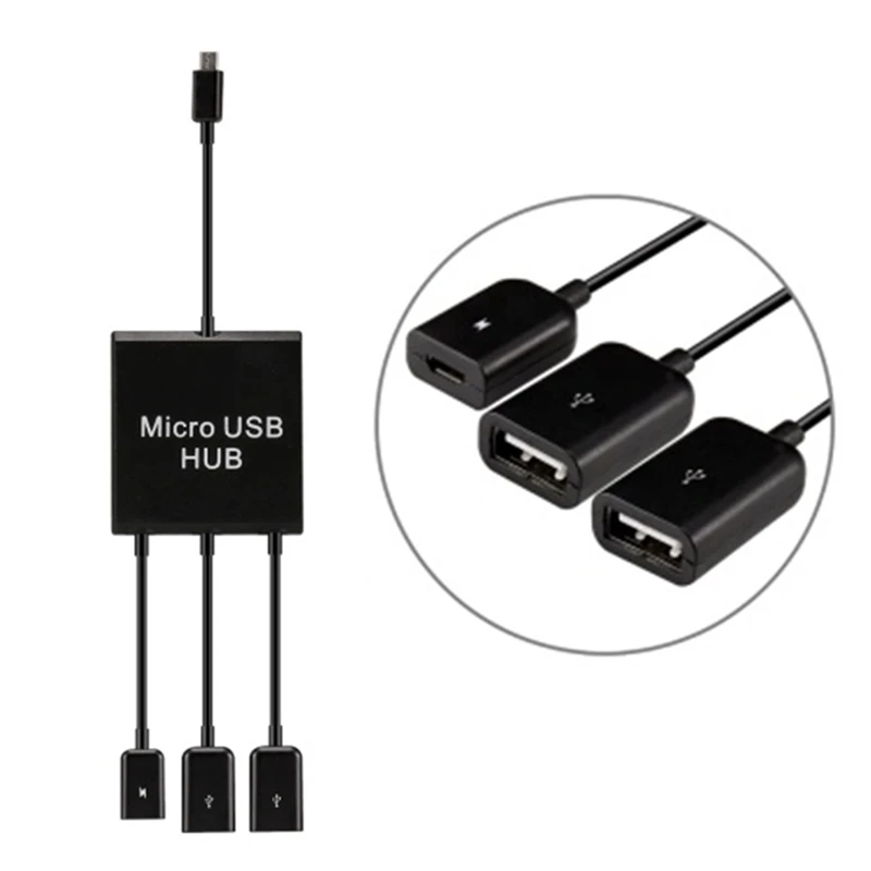 USB HUB 3 In 1 USB 2.0 HUB 3 Port To Micro USB OTG Hub Splitter Host Extension Adapter Cable For Android Phone Tablet PC
USB HUB 3 In 1 USB 2.0 HUB 3 Port To Micro USB OTG Hub Splitter Host Extension Adapter Cable For Android Phone Tablet PC