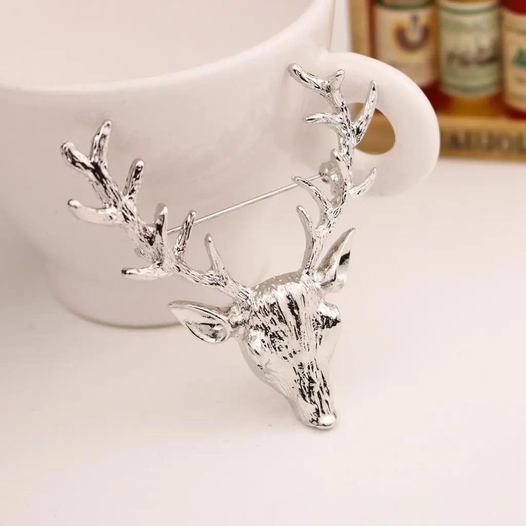 Western Vintage Silver Christmas Deer Shape Elk Head Shaped Long Horn Wedding Engagement Brooch Pins for Women Men
Western Vintage Silver Christmas Deer Shape Elk Head Shaped Long Horn Wedding Engagement Brooch Pins for Women Men