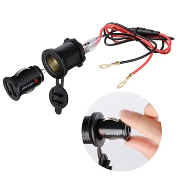 Motorcycle Dual USB Mobile Phone Power Supply Charger Port Socket Waterproof Vehicle Car Charger Adapter Dual USB Charger Socket
Motorcycle Dual USB Mobile Phone Power Supply Charger Port Socket Waterproof Vehicle Car Charger Adapter Dual USB Charger Socket