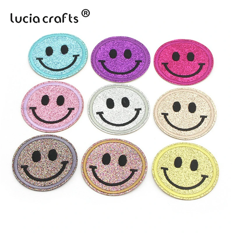 Lucia crafts 9pcs 6.4cm Shiny Smile face Embroidered Patch Iron-On Patches for Clothes Stickers Badge DIY Accessories L0605
Lucia crafts 9pcs 6.4cm Shiny Smile face Embroidered Patch Iron-On Patches for Clothes Stickers Badge DIY Accessories L0605
