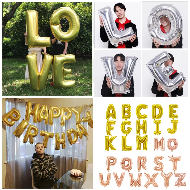 1pc 40inch Gold Sliver Rose Gold Letter Foil Balloons Birthday Party Decorations Adult Wedding Decoration Globos Diy Name Decor
1pc 40inch Gold Sliver Rose Gold Letter Foil Balloons Birthday Party Decorations Adult Wedding Decoration Globos Diy Name Decor