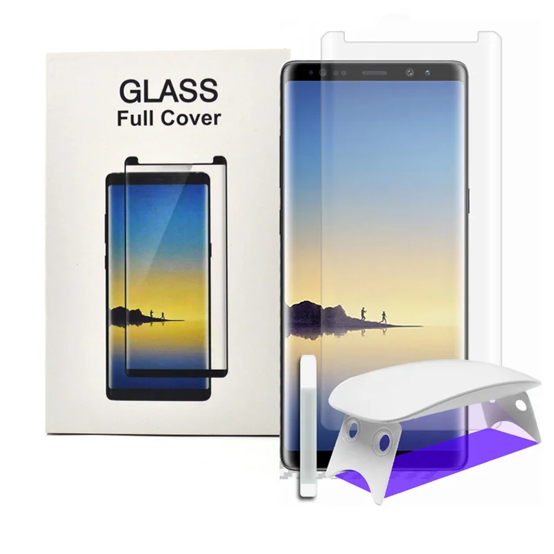 Screen Protector For Samsung Galaxy S8 + S9 Plus Note8 3D Curved Tempered Glass Full Coverage Film UV Light Liquid
Screen Protector For Samsung Galaxy S8 + S9 Plus Note8 3D Curved Tempered Glass Full Coverage Film UV Light Liquid