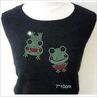 8pcs/Lot Couples the frog hotfix rhinestones heat transfer design iron on motifs patches, DIY motifs rhinestone (ss-1988)
8pcs/Lot Couples the frog hotfix rhinestones heat transfer design iron on motifs patches, DIY motifs rhinestone (ss-1988)