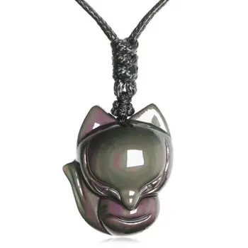 Koraba Fine Jewelry Natural Color Obsidian Carved Pretty Fox Lucky Amulet Pendant + Beads Necklace Free Shipping
Koraba Fine Jewelry Natural Color Obsidian Carved Pretty Fox Lucky Amulet Pendant + Beads Necklace Free Shipping