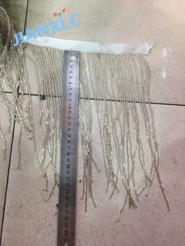 5 yards top selling silver beaded tassel fringe 28cm beads tube JIANXI.C-101929-3 for dress decoration
5 yards top selling silver beaded tassel fringe 28cm beads tube JIANXI.C-101929-3 for dress decoration