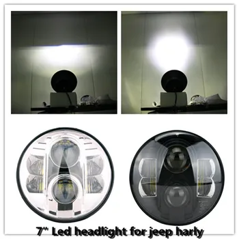 Fashion Black Chrome 7" Round Led Headlight For Wrangler JK TJ CJ LJ Hummer 7" LED Harley Motorcycle Headlamp For Harley Jeep
Fashion Black Chrome 7" Round Led Headlight For Wrangler JK TJ CJ LJ Hummer 7" LED Harley Motorcycle Headlamp For Harley Jeep