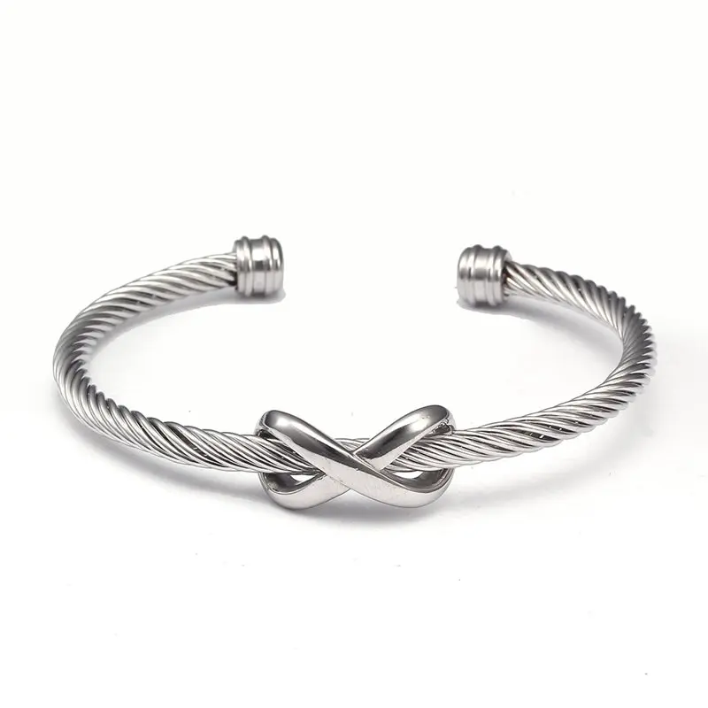 New Design Open Men Women Charm Silver Bracelets Bangles Trendy Macrame Stainless Steel Cuff Bracelets F Pulseira
New Design Open Men Women Charm Silver Bracelets Bangles Trendy Macrame Stainless Steel Cuff Bracelets F Pulseira