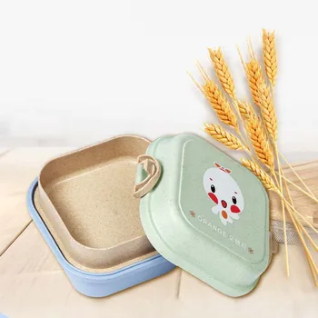 Cute Portable Double Layer Biodegradable Straw Fiber Plastic Bento Box for School Ourdoor Eco-Friendly Lunchbox for Child FH13-8 
Cute Portable Double Layer Biodegradable Straw Fiber Plastic Bento Box for School Ourdoor Eco-Friendly Lunchbox for Child FH13-8