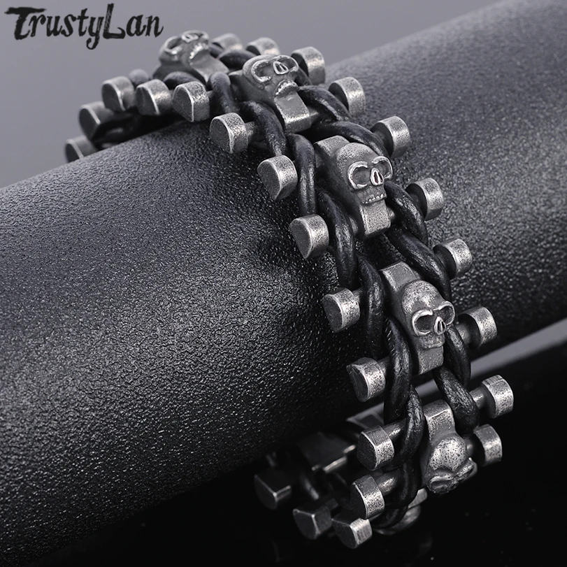 Stainless Steel & Leather Skull Man Bracelet Male Jewelry Dropshipping
Stainless Steel & Leather Skull Man Bracelet Male Jewelry Dropshipping