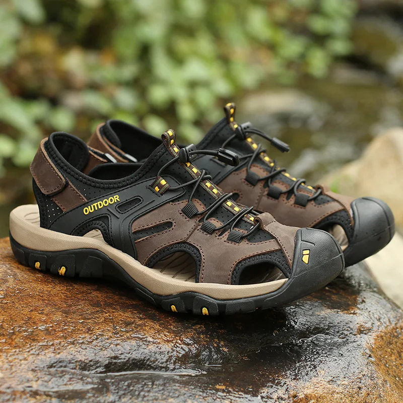 Fires Men Casual Sandals Comfortable Outdoor Leather Shoes Breathable Cool Male Shoes Good Quality Man's Non-slip Flat Sandals
Fires Men Casual Sandals Comfortable Outdoor Leather Shoes Breathable Cool Male Shoes Good Quality Man's Non-slip Flat Sandals