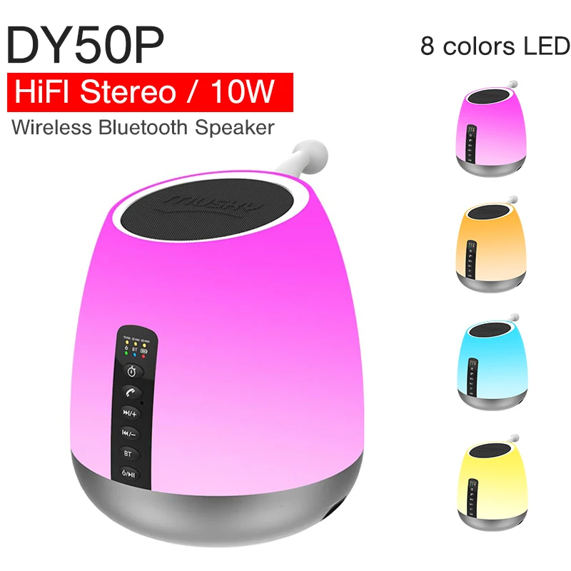 CUJMH DY50P wireless bluetooth speaker touch colorful lights subwoofer card alarm clock bed patted table lamp speaker
CUJMH DY50P wireless bluetooth speaker touch colorful lights subwoofer card alarm clock bed patted table lamp speaker