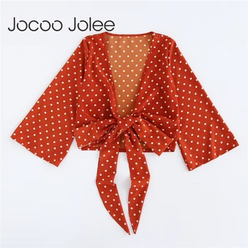 Jocoo Jolee New Red Dot Printed Long Sleeve Vintage Blouse V-Neck Drawstring Shirt Blusas Feminino Ladies Blouses Womens Tops Fa
Jocoo Jolee New Red Dot Printed Long Sleeve Vintage Blouse V-Neck Drawstring Shirt Blusas Feminino Ladies Blouses Womens Tops Fa