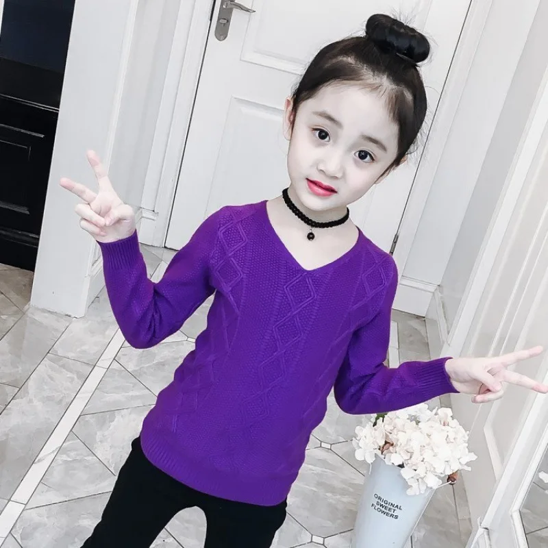 Sweater For Girls Autumn Winter 2018 New Long Sleeve V-neck Pullover Kids Toddler Girl Sweater Little Girl Clothes 8 Kerst Trui
Sweater For Girls Autumn Winter 2018 New Long Sleeve V-neck Pullover Kids Toddler Girl Sweater Little Girl Clothes 8 Kerst Trui