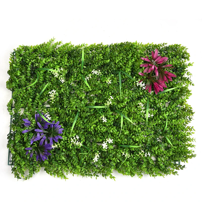 Image 63*44cm Creative Artificial Lawn Plastic Green Grass Landscape Sod Square Eucalyptus Leaf Turf Shopping Mall Hotel Wall Decor